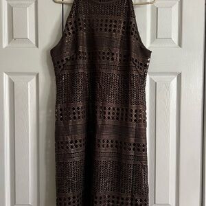 Chic Brown Midi Dress